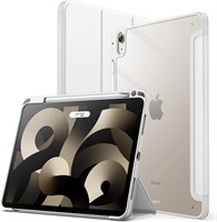 Чехол JETech для iPad Air 11 дюймов M3/M2 (2025/2024), iPad Air 5/4 (2022/2020 5th/4th) с держателем для карандаша, прозрачная задняя крышка с тонкой подставкой, ударопрочный чехол для планшета, автоматическое включение/выключение из спящего режима (белый 1000018599