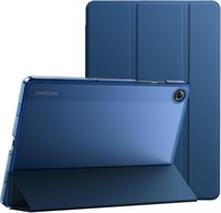 Чехол JETech для Samsung Galaxy Tab A9+ / A9 Plus (11 дюймов, 2023), тонкая полупрозрачная задняя панель, складывающаяся в три слоя, защитный чехол-книжка-подставка, автоматическое включение/выключение режима сна (тёмно-синий) 1000018602