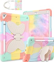 Чехол AVAKOT для iPad Air 2, iPad 9.7 (2017/2018) и iPad Pro 9.7, чехол для iPad 5/6 поколения, прочный, ударопрочный, защитный чехол для планшета 2 в 1 для девочек и женщин с подставкой и держателем для стилуса, радужно-розовый 1000018607