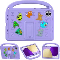 Чехол для планшета Lukione Kids, совместимый с Honor Pad 10 12,1 дюйма (12,1 дюйма, выпуск 2025 года), легкий, ударопрочный, с ручкой-подставкой, симпатичный дизайн (фиолетовый) 1000018620