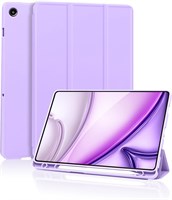 Чехол для Samsung Galaxy Tab A9+ / A9 Plus 11 дюймов (2023), тонкий защитный чехол-книжка с подставкой для планшета, многоугольный обзор, автоматическое включение/выключение (фиолетовый) 1000018640