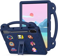 Чехол для планшета Lukione Kids, совместимый с Honor Pad x8a 11 дюймов (2024), лёгкий, ударопрочный, с ручкой-подставкой, симпатичный дизайн своими руками, плечевой ремень, детский чехол для x8a 11 дюймов (синий) 1000018648