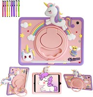 Чехол, совместимый с Samsung Galaxy Tab A9 Plus 11 дюймов (2023) (SM-X210/X216/X218) + 1 стилус, детский чехол с держателем для ручки, вращающаяся на 360° ручка-подставка 1000018654