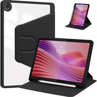 SKEIDO 1 шт. Чехол для Lenovo Tab 10.1 2025 с держателем для карандаша, вращающийся на 360 градусов, акриловый жесткий чехол-подставка для Lenovo Tab TB311FU TB311XU 10,1-дюймовый планшет, защитный чехол со встроенной подставкой и стилусом 1000018681