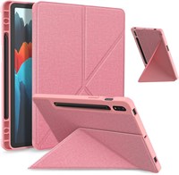 Чехол KASTWAVE для планшета Samsung Galaxy Tab S7 FE/S7 plus 12,4 дюйма, мягкий чехол-держатель из ТПУ с держателем для ручки (розовый) 1000018708