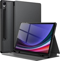 Чехол JETech для Samsung Galaxy Tab S9 (11 дюймов) с держателем S Pen, тонкий защитный чехол-книжка-подставка для планшета, многоугольный обзор (графитовый черный) 1000018713