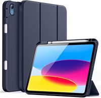 Чехол JETech для iPad (A16) 11-го/10-го поколения (2025/2022) с держателем для карандаша, тонкий чехол для планшета с мягкой задней панелью из термополиуретана, автоматический выход из спящего режима (тёмно-синий) 1000018720