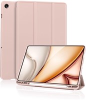 Чехол для Samsung Galaxy Tab A9+ / A9 Plus 11 дюймов (2023), тонкий защитный чехол-книжка с подставкой для планшета, многоугольный обзор, автоматическое включение/выключение (розовый) 1000018790