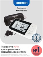 Автоматический тонометр OMRON M7 Intelli IT HEM-7361T-ALRU оснащен адаптером и инновационной технологией интеллектуального измерения Intellisense. 1000019524