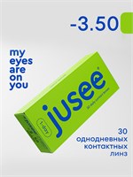 Линзы для контактных линз jusee 1-day, 30 штук, имеют показатели -3.50 / 8.7 / 14.2. 1000020268