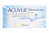 Комплект из шести многодневных контактных линз ACUVUE OASYS с технологией Hydraclear Plus, имеющих оптическую силу -4.50 диоптрии и базовый радиус 8.4 мм. 1000020322