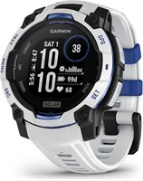 GARMIN Instinct® 3 – 45 мм, цвет Whitestone с ремешком Whitestone/Bolt Blue | Смарт-часы с солнечной батареей и неограниченным временем автономной работы | Прочный дизайн, встроенный фонарик, интеллектуальные уведомления 1000020495