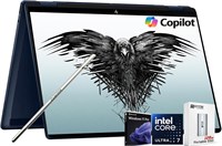 Ноутбук-трансформер HP OmniBook X Flip 2-в-1 с сенсорным экраном, 14 дюймов, FHD+, процессор Intel Core Ultra 7 256V, 16 ГБ оперативной памяти DDR5, SSD-накопитель 1 ТБ, графический процессор Arc 140v, AI Copilot, Windows 11 Pro | С Office 365 (2025 год). 1000020525