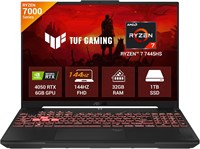 Ноутбук ASUS TUF A16 (2025) оснащен процессором AMD Ryzen 7 7445HS, 32 ГБ оперативной памяти и 1 ТБ SSD. Дисплей с разрешением FHD+ и частотой обновления 144 Гц. Графический процессор Nvidia RTX 4050 с 6 ГБ памяти. Установлены операционная система Windows 1000020530