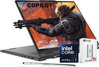 Lenovo Yoga 7i 2-в-1 ноутбук-трансформер 2024 года с искусственным интеллектом, 16-дюймовый сенсорный экран WUXGA, 12-ядерный процессор Intel Ultra 7 155U (превосходит i7-1355U), 16 ГБ оперативной памяти LPDDR5X, SSD-накопитель 1 ТБ, подсветка экрана, веб 1000020560