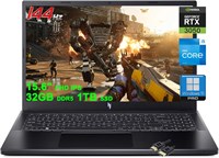 Игровой ноутбук Acer Nitro 5 | 15,6-дюймовый FHD IPS-дисплей 144 Гц | Intel 8-ядерный i5-13420H| 32 ГБ DDR5, 1 ТБ SSD | Видеокарта GeForce RTX 3050 6 ГБ | Подсветка, Thunderbolt, Windows 11 Pro, черный + кабель HDMI 1000020595