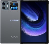Планшет X-Prime Pad Pro 11 на Android 12, 10,1 дюйма, 5G | HD+ дисплей 3000x1440 | Планшет с Wi-Fi | Две SIM-карты, Wi-Fi, клавиатура, мышь и стилус | Для студентов и детей - серый 1000020753