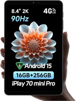 Планшет ALLDOCUBE iPlay 70 Mini Pro Android 15, 8,4 дюйма, 16 ГБ + 256 ГБ, 6050 мАч, дисплей 1920x1200 90 Гц, MediaTek MT8791, мини-планшет с двумя динамиками, 4G LTE/WiFi 6/GPS/SIM/Face ID/OTG [2025] 1000020797