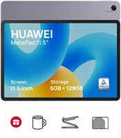 Планшет HUAWEI MatePad 11.5 + развлекательный бокс, 11,5-дюймовый дисплей FullView с частотой обновления 120 Гц, цельнометаллический корпус, 4-нм процессор, 6 ГБ + 128 ГБ, Wi-Fi, цвет «космический серый». 1000020834