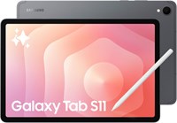 Планшет Samsung Galaxy Tab S11 256 ГБ WiFi Android, большой дисплей, прочный, тонкий, легкий, высокопроизводительный, длительное время автономной работы, стилус S Pen для заметок, функция AI Assist, версия для США, серый. 1000020913