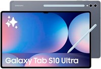 Samsung Galaxy Tab S10 Ultra, планшет с искусственным интеллектом, планшет на Android, 5G, 12 ГБ ОЗУ, 256 ГБ памяти, AMOLED-дисплей, антибликовое покрытие, прочный, стилус S Pen в комплекте, цвет «лунный камень» — международная версия. 1000020959