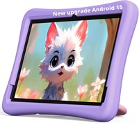 Plimpton 2025 Upgrade Kids Tablet Android 14 10-Inch, Google Kids Space с ikids, 8-ядерный процессор, 4+64 ГБ, родительский контроль, планшет для малышей с противоударным чехлом из EVA, Kids20 (фиолетовый) 1000021050