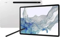 Планшет Samsung Galaxy Tab S8+ на базе Android, 12,4-дюймовый ЖК-экран, 128 ГБ памяти, стилус S Pen в комплекте, процессор Qualcomm Snapdragon, батарея на весь день, сверхширокоугольная камера, 5G + WiFi, серебристый (версия для ОАЭ) 1000021061