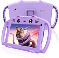 Детский планшет 7 дюймов на Android с Wi-Fi, 32 ГБ ПЗУ, защитным чехлом для родительского контроля, для девочек 3-14 лет (фиолетовый) 1000021146