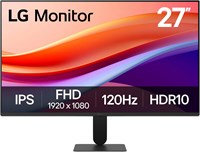 Компьютерный монитор LG 27U411A-B, 27 дюймов, Full HD (1920 x 1080) IPS, 120 Гц, HDR10, режим чтения, защита от мерцания, HDMI, тонкая подставка, черный. 1000021511