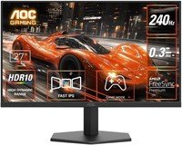 Игровой монитор AOC 27G11ZE2 27 дюймов, 240 Гц, быстрая IPS-матрица, адаптивная синхронизация, 240 Гц, 0,3 мс, Full HD 1920 x 1080, HDR10, безрамочный дизайн с трех сторон, низкая задержка ввода, отсутствие мерцания, режим снижения синего излучения, черно 1000021542
