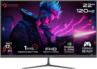 Монитор GAMEON GOES22FHD120IPS 22 дюйма, Full HD, 120 Гц, 0,5 мс, IPS-панель, HDMI 2.1, FreeSync, совместимость с NVIDIA G-Sync, поддержка PS5, разрешение 1920x1080, ультратонкий дизайн, черный. 1000021558
