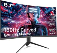 Игровой монитор KTC 27 дюймов, изогнутый, 1440P, 180 Гц, 144 Гц, 2K, 1500R, 1 мс, FreeSync Premium/G-Sync, DisplayPort/HDMI/USB, крепление VESA/на стену, модель H27S17 1000021578