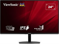 Монитор ViewSonic VA24E1-H, 24-дюймовый Full HD 1080p, 120 Гц, с разъемами HDMI и VGA, панелью SuperClear® IPS, входами HDMI и VGA для гибкого подключения, различными вариантами цветопередачи ViewMode. 1000021579