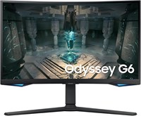Игровой монитор Samsung 27 дюймов QHD VA с изогнутым экраном, 240 Гц, 1 мс, беспроводной, HDMI, DisplayPort, USB-концентратор, Ethernet, Bluetooth. 1000021580
