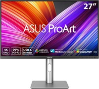 Профессиональный монитор ASUS ProArt Display 27” 4K HDR (PA279CRV) - IPS, UHD (3840 x 2160), 99% DCI-P3/Adobe RGB, E < 2, сертифицирован Calman, USB-C PD 96 Вт, DisplayPort, возможность последовательного подключения, регулировка высоты. 1000021593