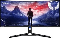 Игровой изогнутый монитор Lenovo 34 дюйма, R34W-30, WQHD (3440x1440), радиус кривизны 1500R, частота обновления до 180 Гц, 99% sRGB, антибликовое покрытие, регулировка наклона и поворота, регулировка высоты, цвет «Вороний черный», 3 года гарантии [67C7GAC 1000021614