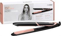 Выпрямитель для волос BaByliss Shimmer, быстрый нагрев, пластины с турмалиново-керамическим покрытием, 6 цифровых режимов нагрева 140°C - 235°C, ионный контроль пушистости и автоматическое отключение, ST391SDE (черный) 1000022100