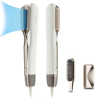 Airbot Hyperstrait 3-в-1 выпрямитель для волос, фен и щетка, 100 миллионов циклов плазменного нагрева, расческа, сушка и выпрямление, для красивых и мягких волос, быстрый нагрев и 4 температурных режима, функция автоматического отключения, HD218, золотист 1000022122