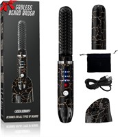 Выпрямитель для бороды LOVACA для мужчин, беспроводная нагреваемая щетка для бороды с ионной технологией, 3 температурных режима, портативная мини-расческа для жестких и кудрявых волос, набор для ухода за бородой для мужчин. 1000022171