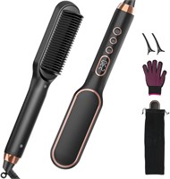 Электрическая расческа-выпрямитель для волос Oxsaytee, быстрый нагрев и 5 температурных режимов, электрическая расческа 3 в 1 с защитой от ожогов, инструмент для выпрямления и укладки волос, подарок для женщин, черный цвет. 1000022228