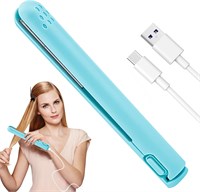 Мини-выпрямитель для волос Ubitree 2 в 1, подходит как для прямых, так и для вьющихся волос, работает от USB, компактный и удобный, подходит для общежития, квартиры, путешествий (нельзя хранить в аккумуляторе). 1000022284