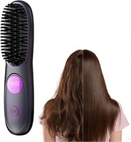 Беспроводная щетка-выпрямитель для волос, портативная мини-щетка для выпрямления волос с 3 температурными режимами и светодиодным дисплеем, перезаряжаемая через USB, быстро нагревающаяся, для путешествий. 1000022293