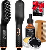 Выпрямитель для бороды Oasisgalore для мужчин, портативный выпрямитель для бороды с защитой от ожогов, для дома и путешествий, с щеткой и 3 температурными режимами. 1000022294