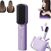 Портативный беспроводной выпрямитель для волос MostNow, быстродействующий термовыпрямитель для женщин, легкий, с зарядным портом Type-C, защита от ожогов, перезаряжаемый через USB (фиолетовый) 1000022299