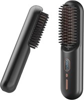 Портативный беспроводной выпрямитель для волос Angju, 2 в 1, щетка для выпрямления волос с отрицательными ионами, время работы от батареи 60 минут, терморасческа, 12 температурных режимов, защита от ожогов, 10000 мАч (почти), зарядка через USB. 1000022303