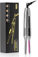 Маленький выпрямитель для волос в форме карандаша, 2 в 1: выпрямитель и плойка для коротких волос и бороды, регулируемая температура, плавающие пластины с керамическим турмалиновым покрытием, мини-выпрямитель для краев волос. 1000022315