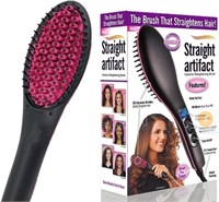 Выпрямитель для волос Simply Straight 2 в 1 с керамическим корпусом и щеткой HQT-906B, ЖК-экраном и регулировкой температуры (цвет выбирается случайным образом). 1000022333