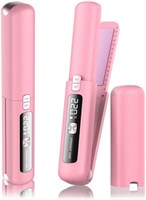 Беспроводной выпрямитель и плойка 2-в-1, миниатюрный утюжок для укладки волос с USB-зарядкой и аккумулятором 4500 мАч, керамические пластины с быстрым нагревом за 10 секунд, компактный дорожный инструмент для укладки волос, легкий для использования в доро 1000022334