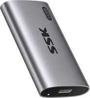 Портативный SSD-накопитель SSK 512 ГБ, скорость до 550 МБ/с, внешний SSD-накопитель с поддержкой USB 3.2 Gen 2, светодиодной подсветкой, совместимость с Windows, Mac, Android, iPhone 15/Pro. 1000022360