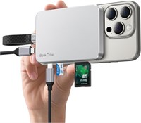 Внешний магнитный SSD-накопитель ORICO-BookDrive 512 ГБ с устройством чтения карт SD/TF, зарядкой PD 100 Вт, аудиоинтерфейсом Type-C для ноутбуков и смартфонов с разъемом USB-C - MagSafe Portable SSD, 1000 МБ/с для USB 3.2 Gen2-P10PRO 1000022363